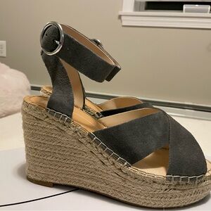 Dolce Vita Charcoal Wedge Sandals